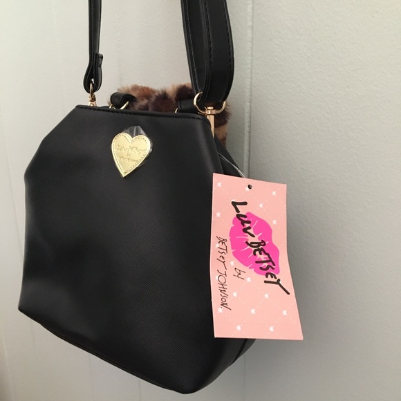 NWT Betsey Johnson bucket bag with leopard detail - Picture 5 of 10